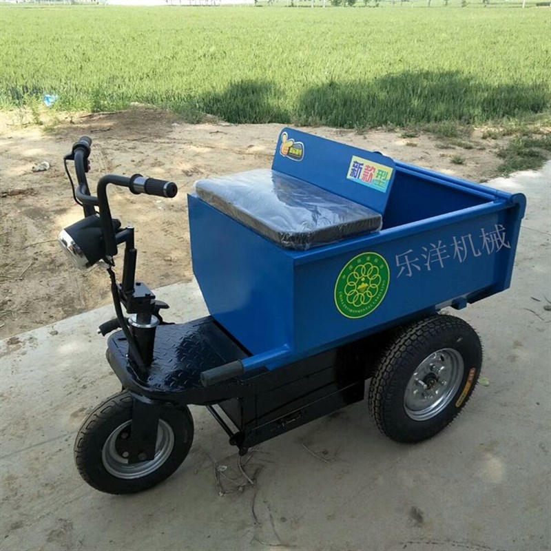 工地电动三轮车进电梯灰斗车室内D拉砂浆混泥土运输车养殖农用车