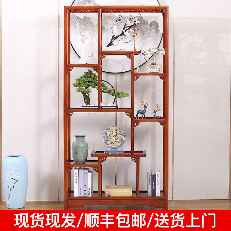 实木家用办公多宝阁博古架装饰品摆件置物K架酒柜书柜茶叶柜玄关