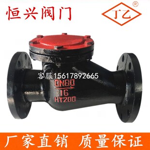 铸铁铜芯法兰止回阀DN40 200 H44T 止回阀 100 150 16旋啓式