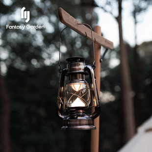Fantasy Garden梦花园露营马灯野营地老式复古LED煤油灯氛围挂灯