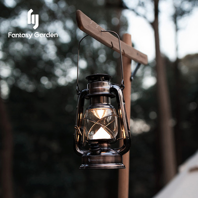 Fantasy Garden梦花园露营马灯野营地老式复古LED煤油灯氛围挂灯