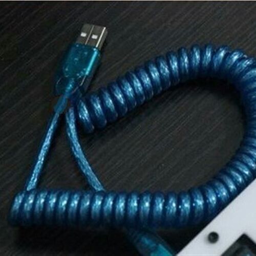 包邮 螺旋线 micro安卓数据线 机械键盘mini USB 磁环屏蔽编织