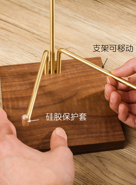 盘子摆件底座胡桃木展示架奇石牌子E支架茶饼工艺品装饰盘瓷盘架