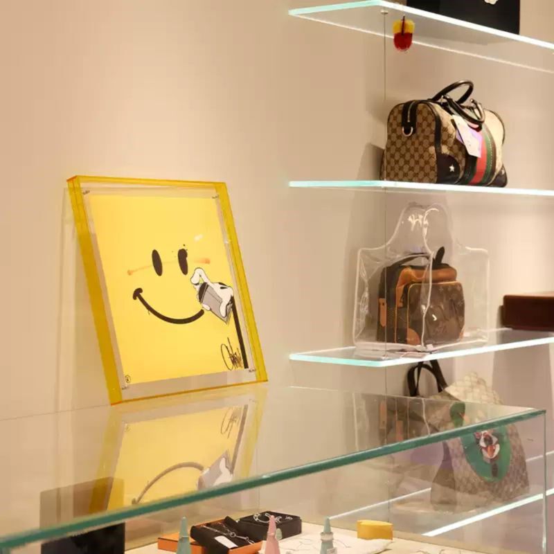 潮流可爱笑脸挂画餐边柜装饰y画客厅卧室桌面摆件亚克力相框摆画