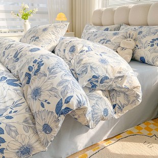 被套单件全棉150x200x230x240cm床单被罩1.U5单人被单四件套