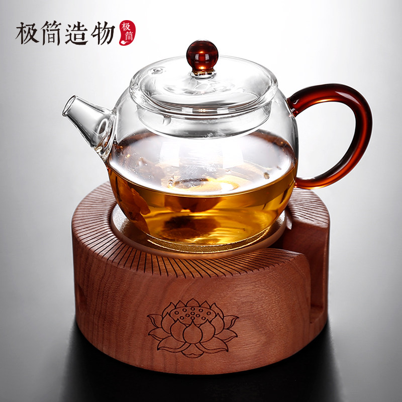 顶珠玻璃小壶迷你泡茶壶小号功夫茶具一人用O单壶迷你红茶泡彩把