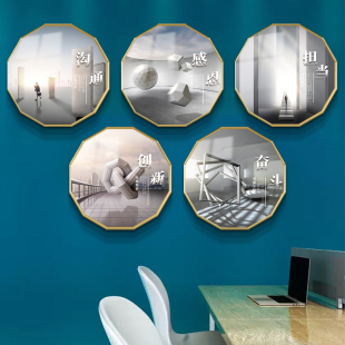 办公室墙面装饰职场m氛围布置企业接待室文化背景墙公司形象高级