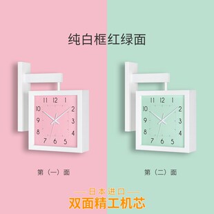 转角双面钟表侧挂k钟两面客厅网红2024新款 拐角时钟高级感简约现