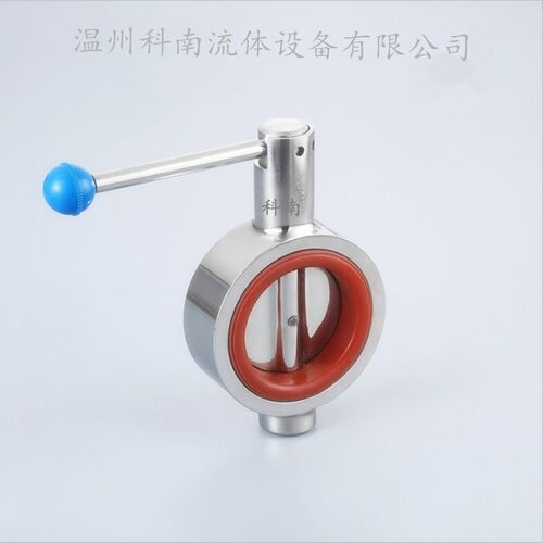 304不锈钢卫生级手动广式涡轮法兰对夹蝶阀D71X-16P-DN50科南新款