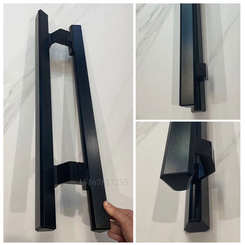 有框玻璃门把手铝合金玻璃门拉手不锈钢大门把手木门把手黑色拉丝,农用物资,苗木固定器/支撑器,淘宝优惠券,粉丝福利购,淘宝优惠卷