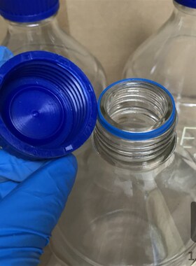 2000ml 2L 玻璃 蓝盖 试剂瓶 丝口玻璃瓶 螺口兰盖瓶螺纹口带刻度