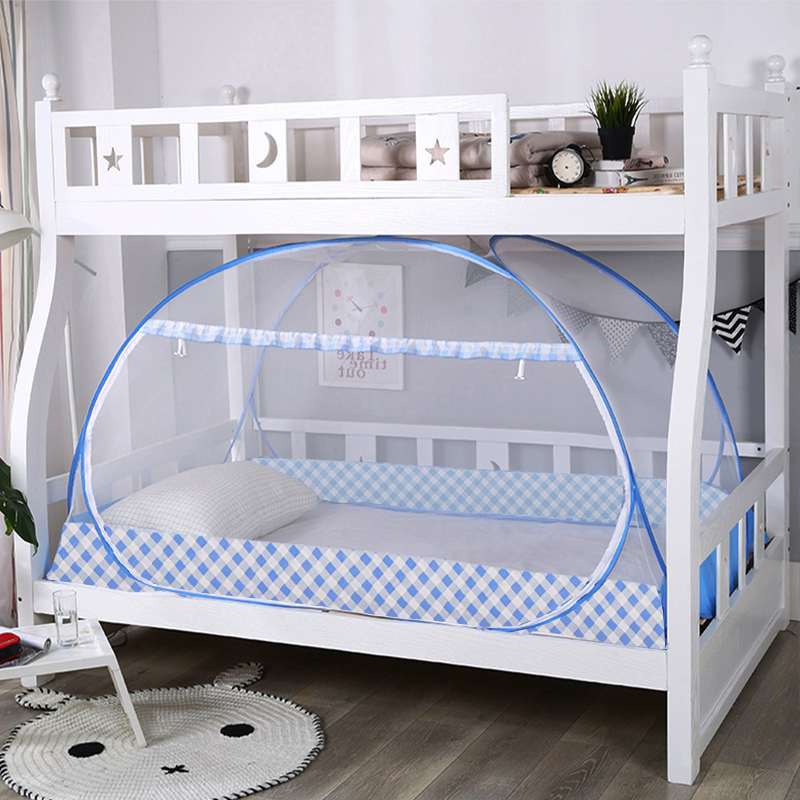 免安装蚊帐宿舍单人0.9m子母床双层D高低铁架实木床上下铺1.2米1.