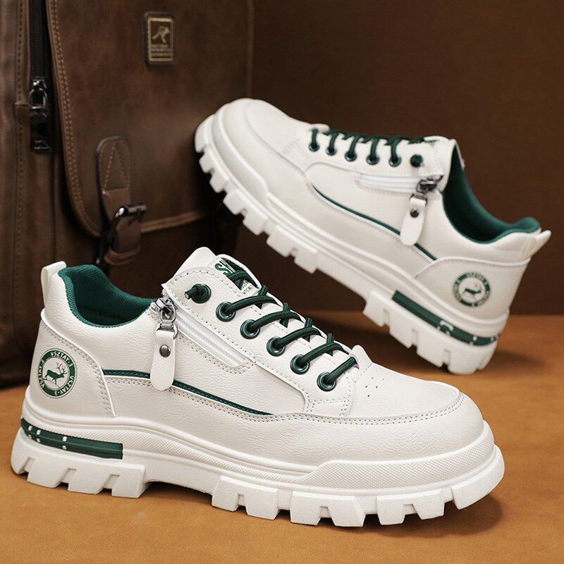 2025新款夏季工装男鞋透气潮流男款鞋子小M白鞋运动休闲男士马丁
