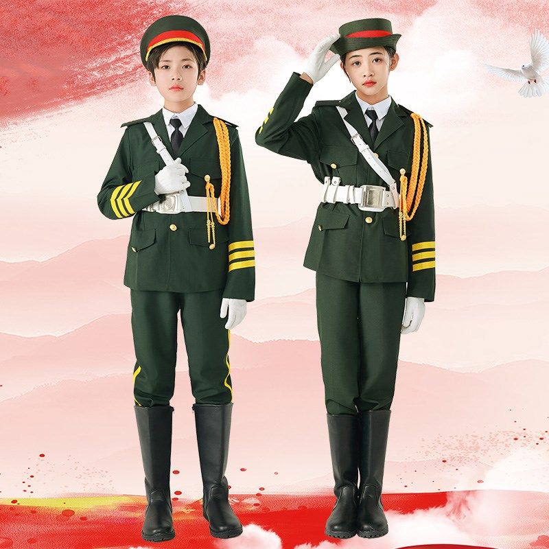 幼儿园升旗手服幼儿升旗仪式服装中小学生鼓号队少儿升.旗服装套