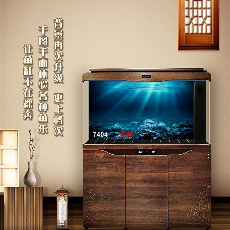 推荐鱼缸背景贴纸3d立体高清图鱼缸壁纸背景纸壁画单面自粘水族箱