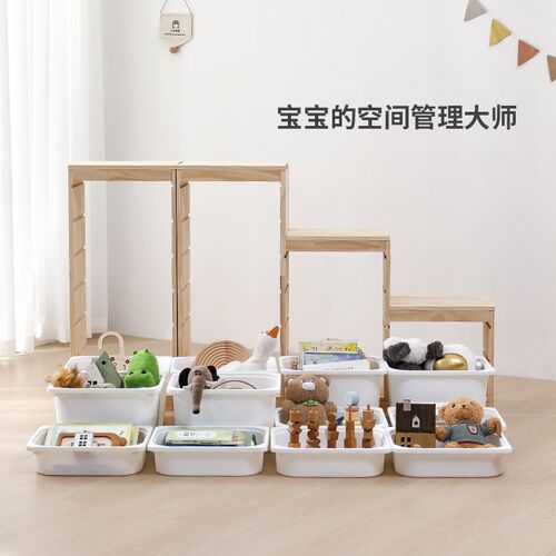 玩具收纳柜客厅靠墙宝宝置物柜y幼儿园玩具柜全实木儿童玩具收纳