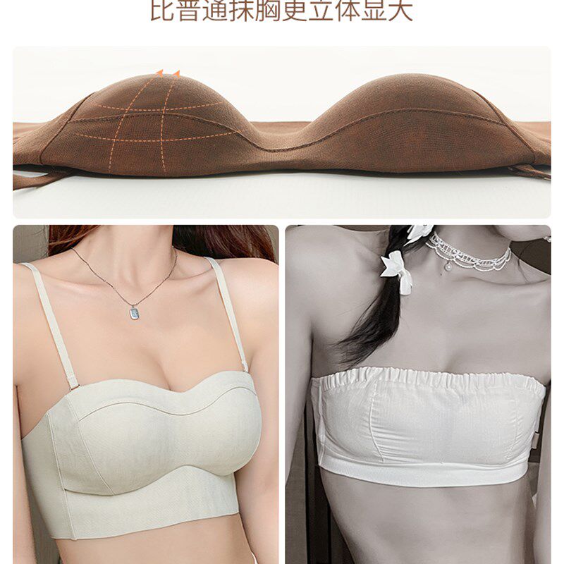 多情猫抹胸内衣女款小胸聚拢显大薄A款2025新款防下垂裹胸无痕文