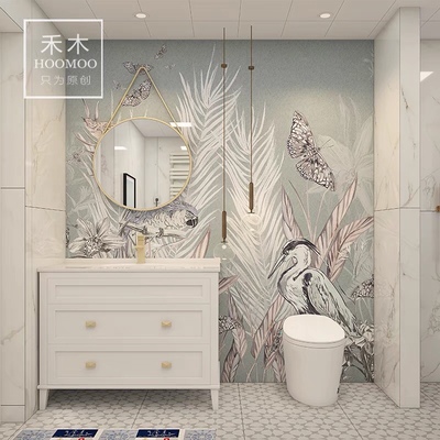 客厅玄关卧室沙发背景墙浴室卫生间PVIC墙贴防水自粘瓷砖贴画定制