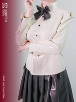 【RubberRisa】 Photo by kigurumi, a senior from the Discipline Department, of her JK uniform shirt COS latex split thumbnail 6