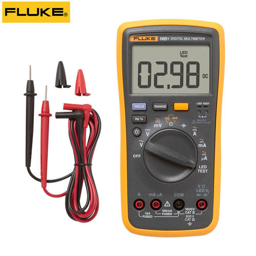 FLUKE/福禄克经济型数字万用表数显多用表F18B+发光二极管