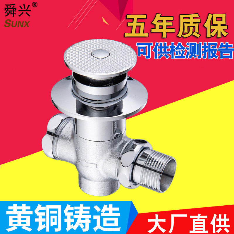 暗装冲水阀厕所蹲便器蹲坑便池大便池配件脚踏式脚踩延时阀门开关