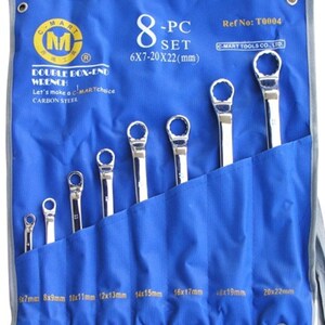 8八件套 双头 梅花扳手 T0004【台湾西玛工具-CMART】套装8-22MM