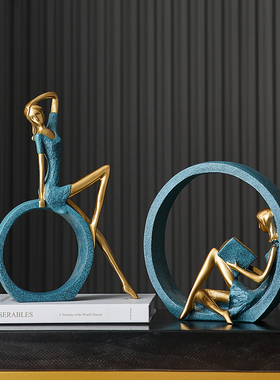 简约轻奢摆件家居饰品书柜酒w柜电视柜玄关客厅卧室装饰工艺礼品