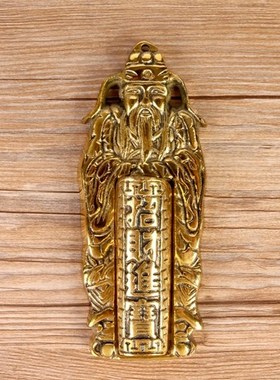 家用纯铜插香板门口门神挂墙式香炉招财进M宝门官土地拜神供奉用