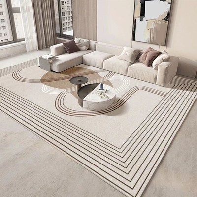 北欧几何图案地j毯客厅地毯茶几毯轻奢简约房间长方形满铺家用