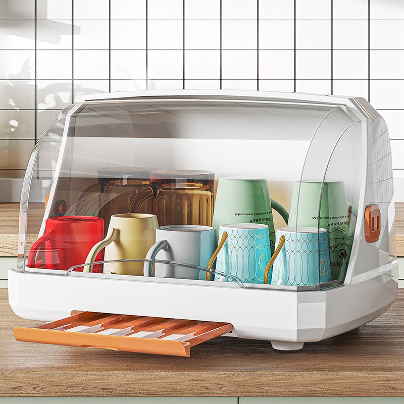 桌面防尘杯架收纳置物架水杯玻璃杯茶杯托盘沥P水杯架子杯子收纳