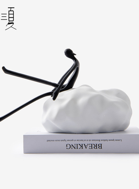 抽象人物雕塑艺术品样板间极居软H装饰品摆件简约意式轻奢