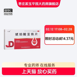 琥珀酸亚铁片/九典@0.1g*20片