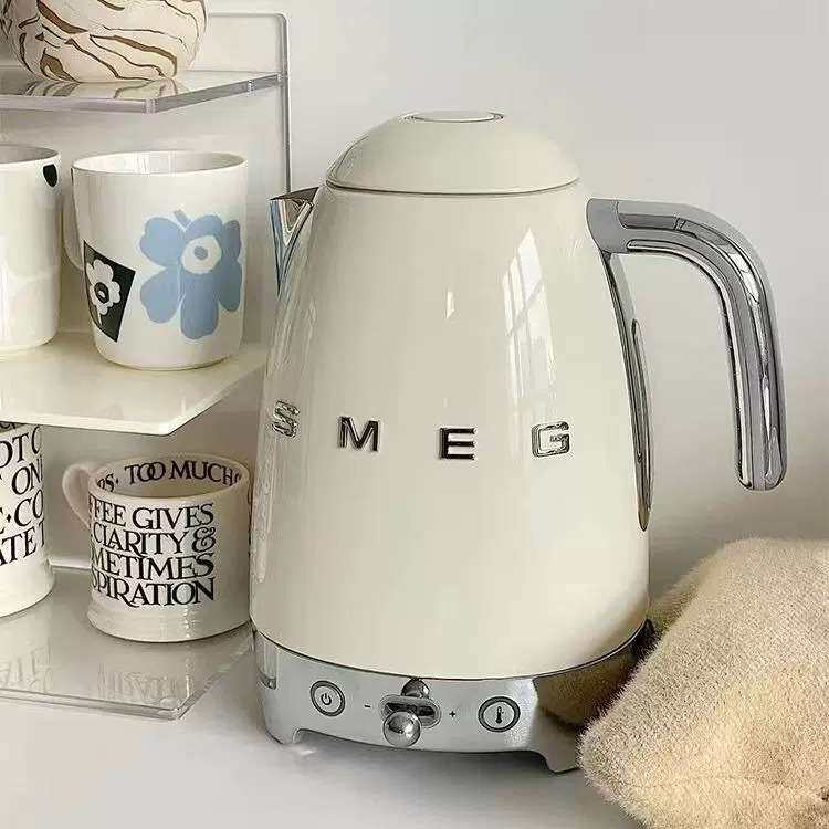 现货意大利SMEG复古电热水壶泡茶7档温度家用保温控温热水壶KLF04
