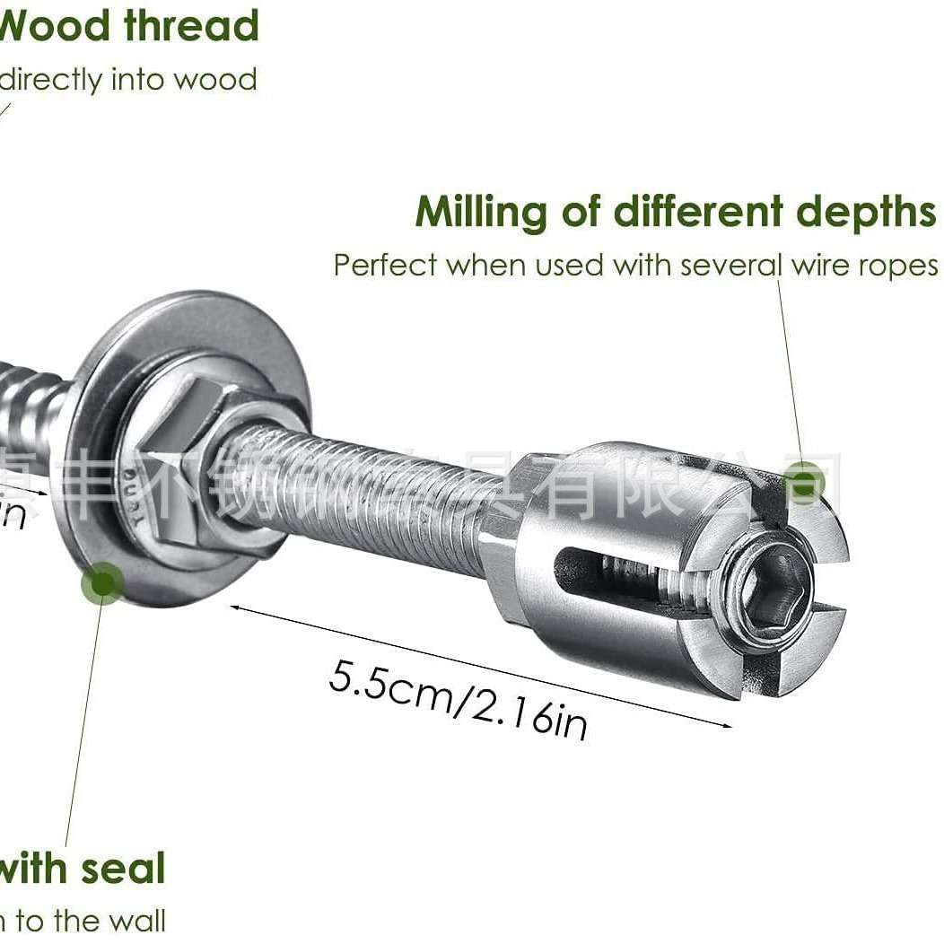 绿色墙体不锈钢轮毂，攀缘植物用卡头，藤蔓和绿色墙体用钢丝绳索