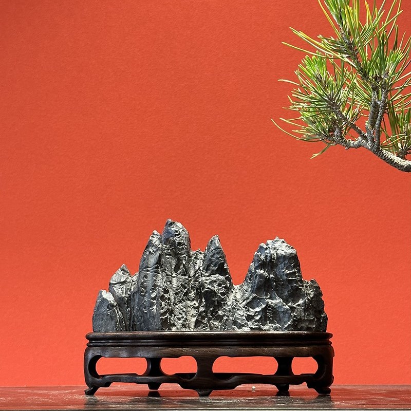 中式奇石摆件茶室空间玄关案头书房D赏石装饰天然原石观赏石太湖
