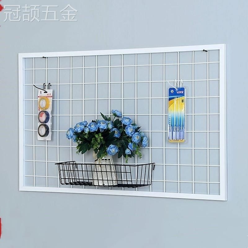 装饰铁丝網片照片墙货架挂网幼儿网架展示架铁架饰品Y收纳网格铁
