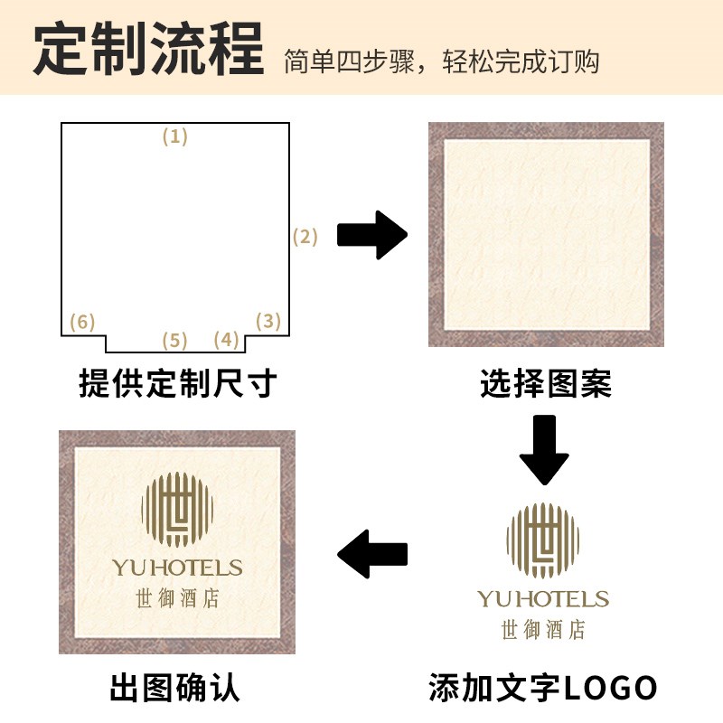 电梯地垫PVC轿厢地板地毯加厚地胶定制图案Llogo耐磨防火仿大理石