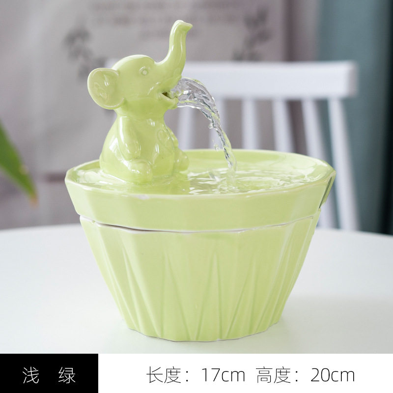 猫咪智能饮水机陶瓷宠物自动循环陶瓷喂水器O电动喝水器流动活水