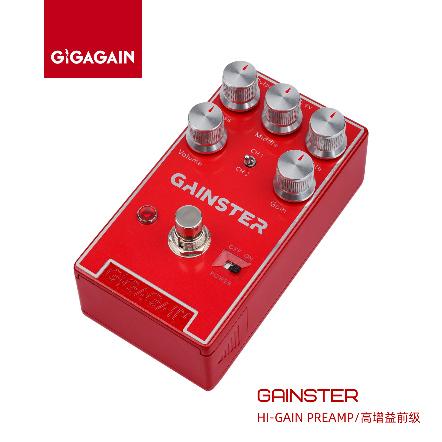 GIGAGAIN失真单块Gainster高增益金属前级模拟吉他效果器highgain