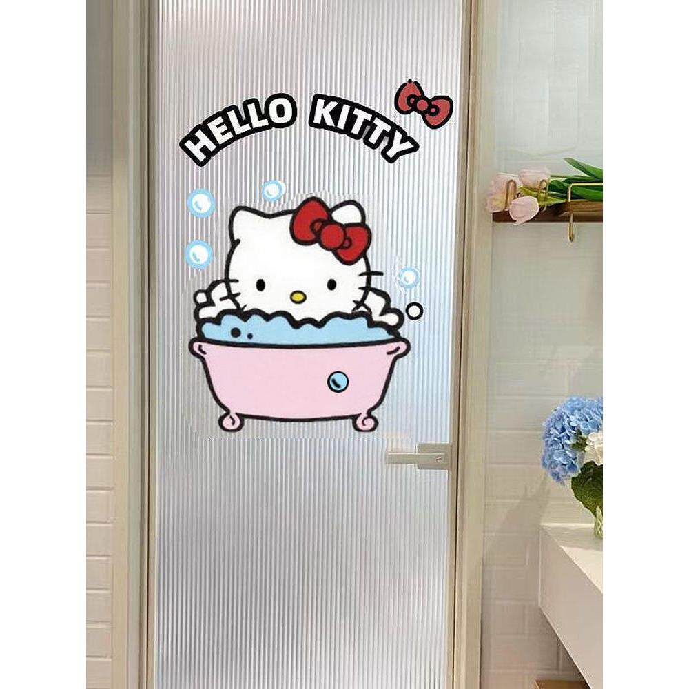 [100个新房快递]凯蒂猫贴纸浴室玻璃贴纸卡通厨房玻璃贴纸