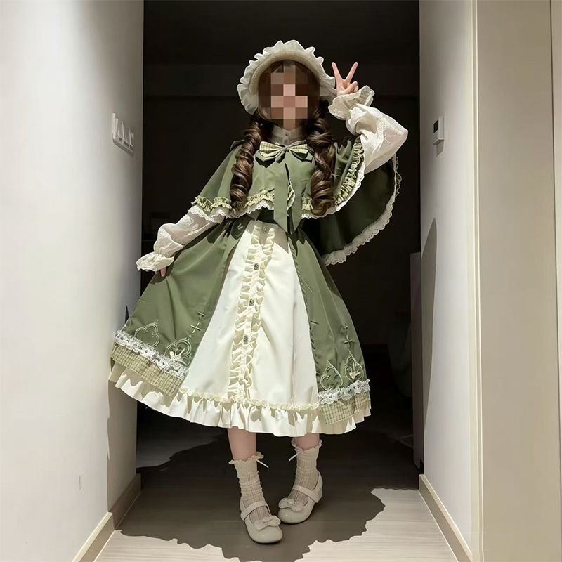 绿野仙踪lolita连衣裙森系公主风洛丽塔花嫁短裙小个子生日礼服秋