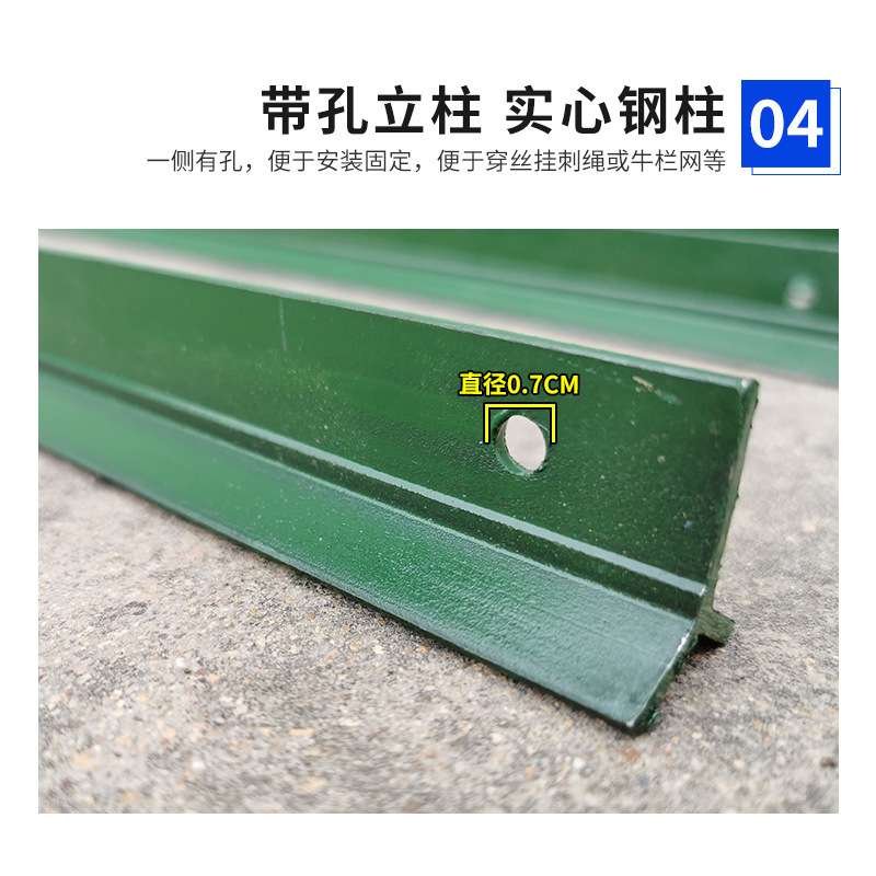 菜园型钢护栏网立柱铁丝网立柱角铁立柱支撑杆护栏围栏网立柱儿