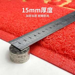 丝圈地垫防摔地毯图案欢迎光临门店迎宾门口入户门垫