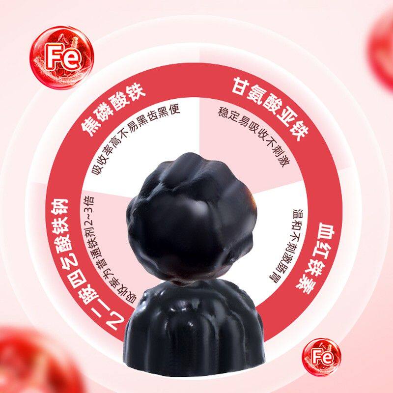 【粉丝特惠】RBH富铁软糖4.5mg铁元素儿童女性健康营养软糖日常零