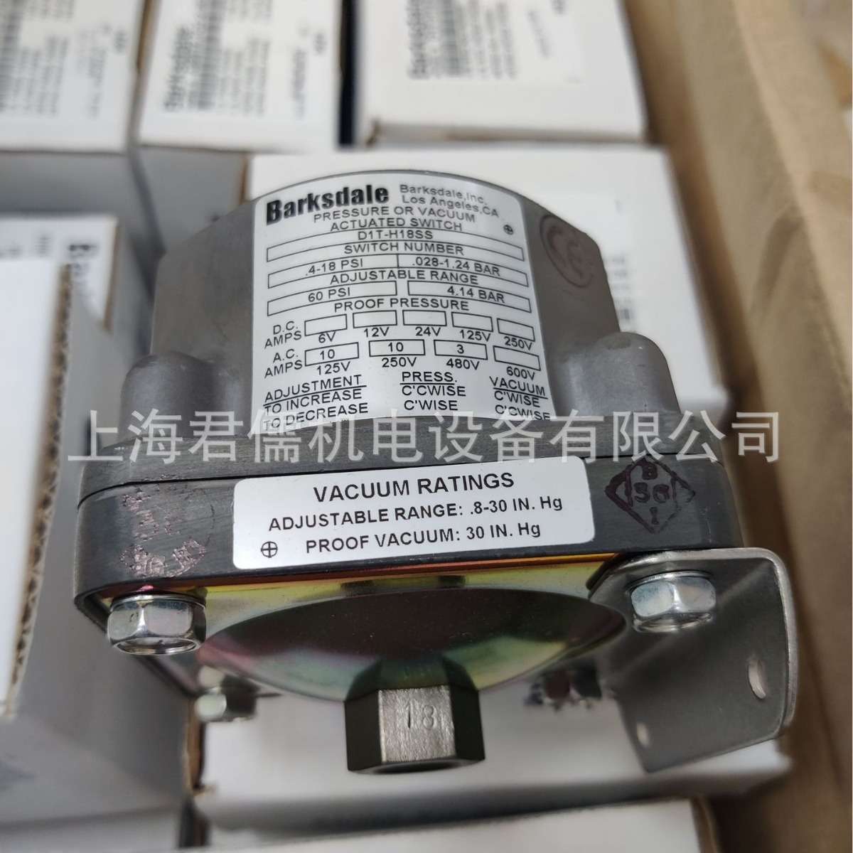 巴士德Barksdale压力开关D1T-H18SS