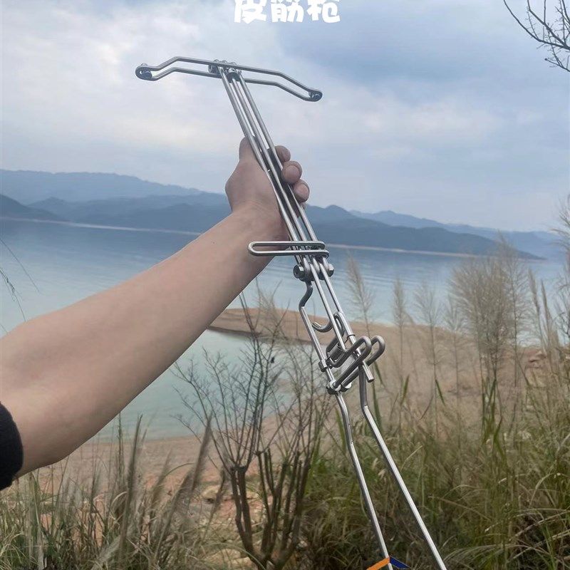 304不锈钢F款 铁丝枪 皮筋枪 纸弹枪 7080后传统玩具 纯手工制作