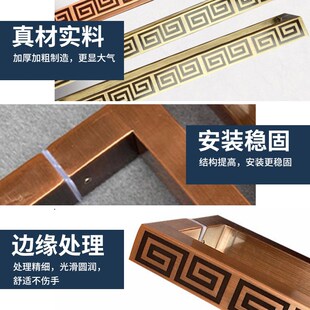 新中式酒店大门拉手仿p古铜玻璃门把手酒店会议室包间实木门拉手