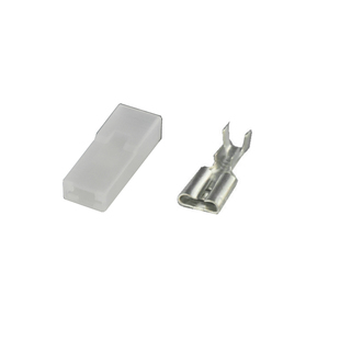 冷压端子 6.3插簧 L直插式 按钮开关铜接线端子 100 长方形硬护套