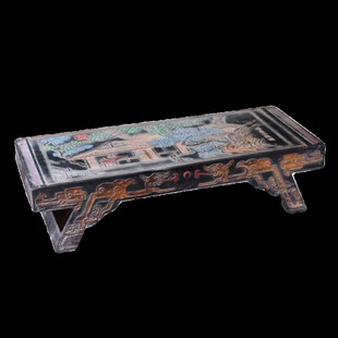 非遗徽墨徽州曹素功还原清版汪近圣春泉小K隐图墨文房四宝礼品收