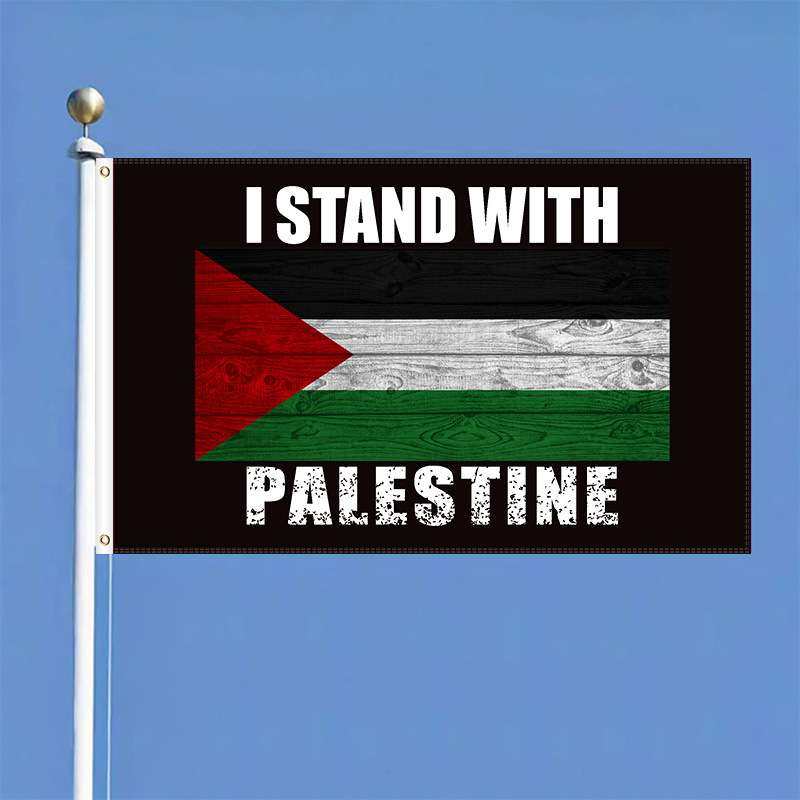 跨境巴勒斯坦国旗 亚马逊大号巴勒斯坦旗帜 TEMU90*150旗子手摇旗